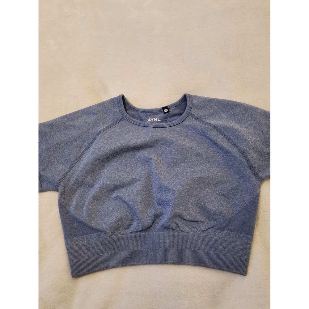AYBL Empower Seamless Crop Top Blue Size S - Excellent Condition